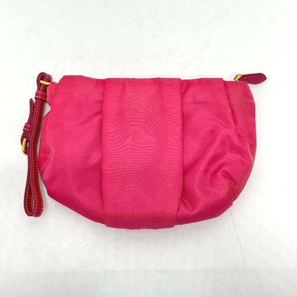 Prada makeup accessories ribbon pink Nylon pouch - Picture 1 of 9